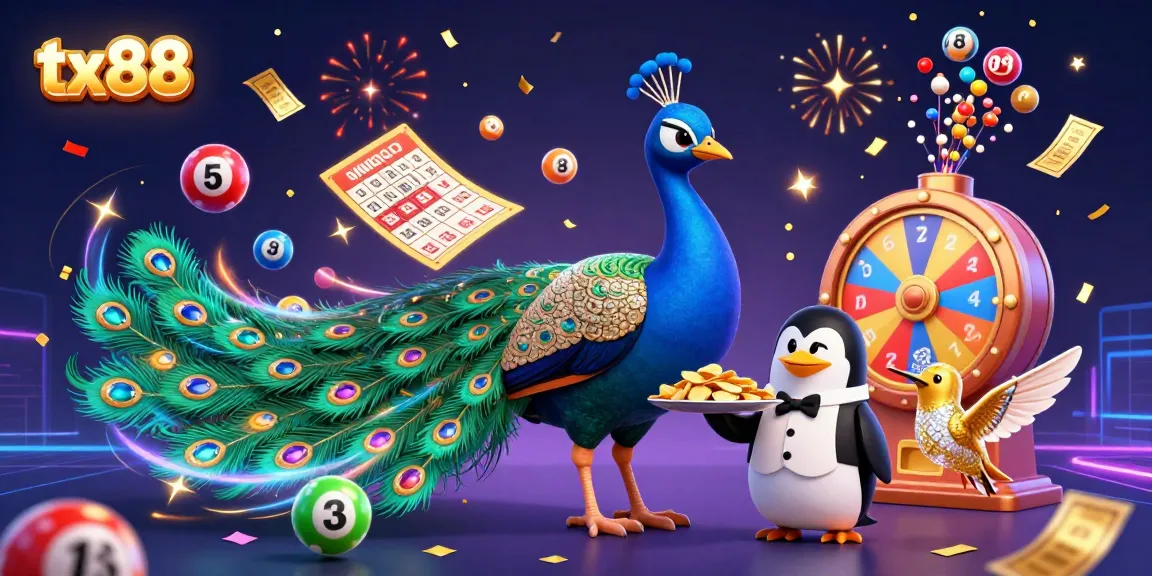 Engage with the vibrant gaming world of tx88 through this stunning 3D experience filled with fun lottery elements.