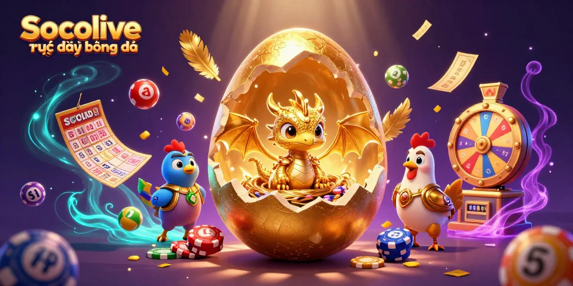 Enjoy Socolive trực tiếp bóng đá with vivid colors and dynamic action in this exciting gambling illustration.