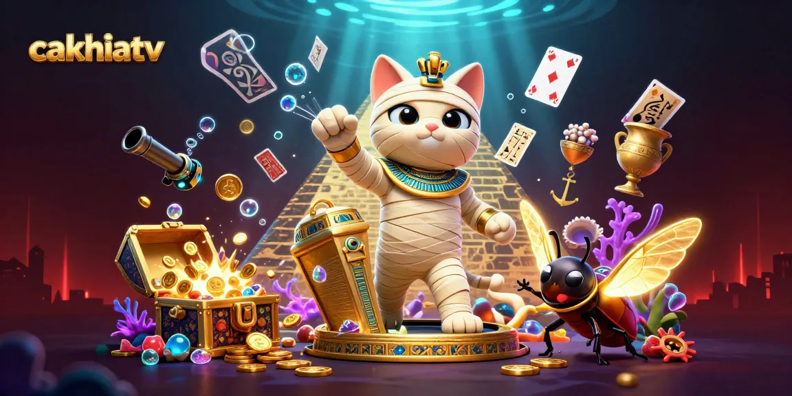 Engage in thrilling entertainment with cakhiatv's vibrant casino experience featuring 3D Egyptian characters.