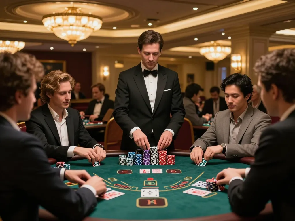SX88 players engaging in intense blackjack gameplay at a vibrant casino table.