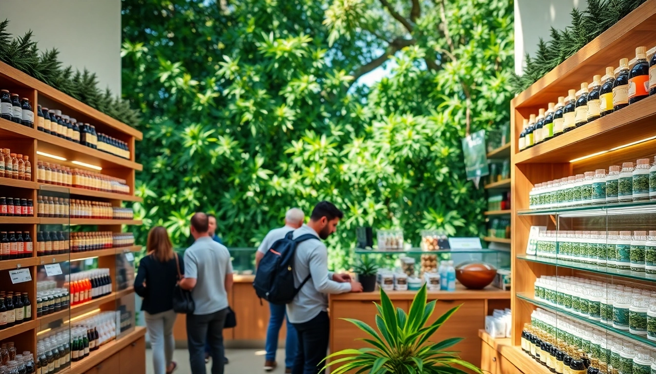 Discover a vibrant cannabis dispensary atmosphere in Weedmaps Lloret de Mar, showcasing friendly engagement.