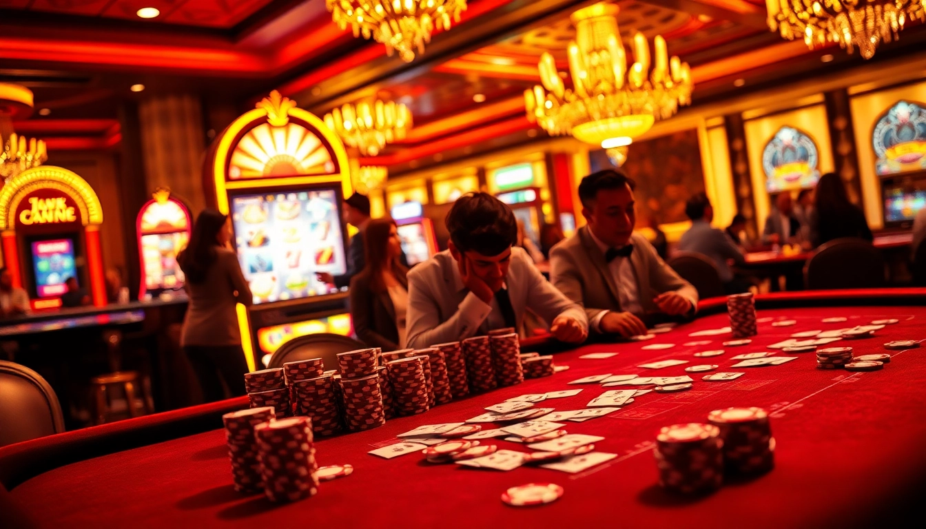 Experience excitement at nhà cái C168 with vibrant casino tables and thrilling slot machines.